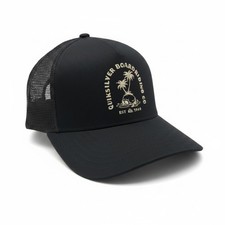 Quiksilver Boardriding Co Mens Black Mesh Trucker Hat Snapback Cap QSM25CA163