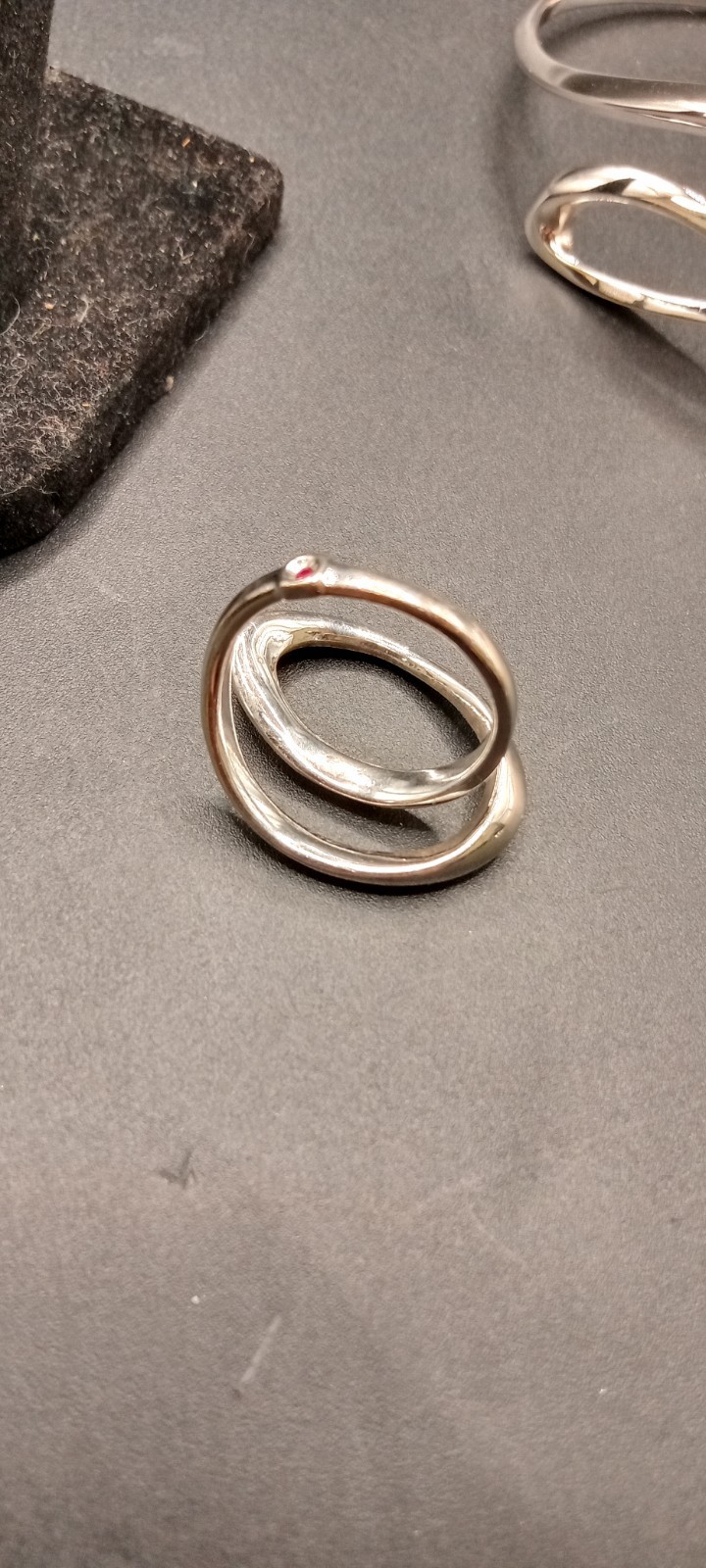 925 Sterling Silver Elle Ruby Twist Bracelet Ring… - image 5