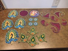 20 ASSORTED ACRYLIC RANGOLI FOR DIWALI DECORA...