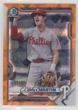 2021 Bowman Sapphire Edition Orange Refractor 64/75 Casey Martin #BCP-92 16mf