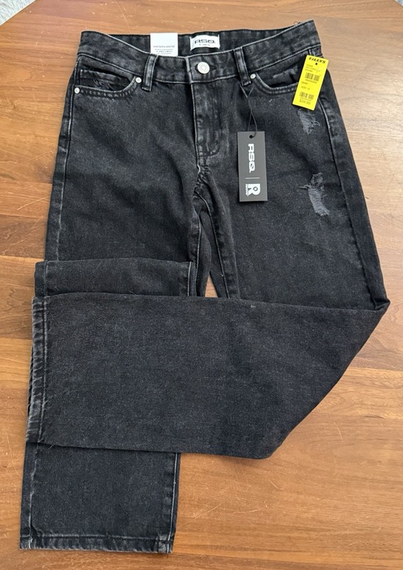 NWT RSQ Girls Black Baggy Jeans Size 12 - MSRP $35
