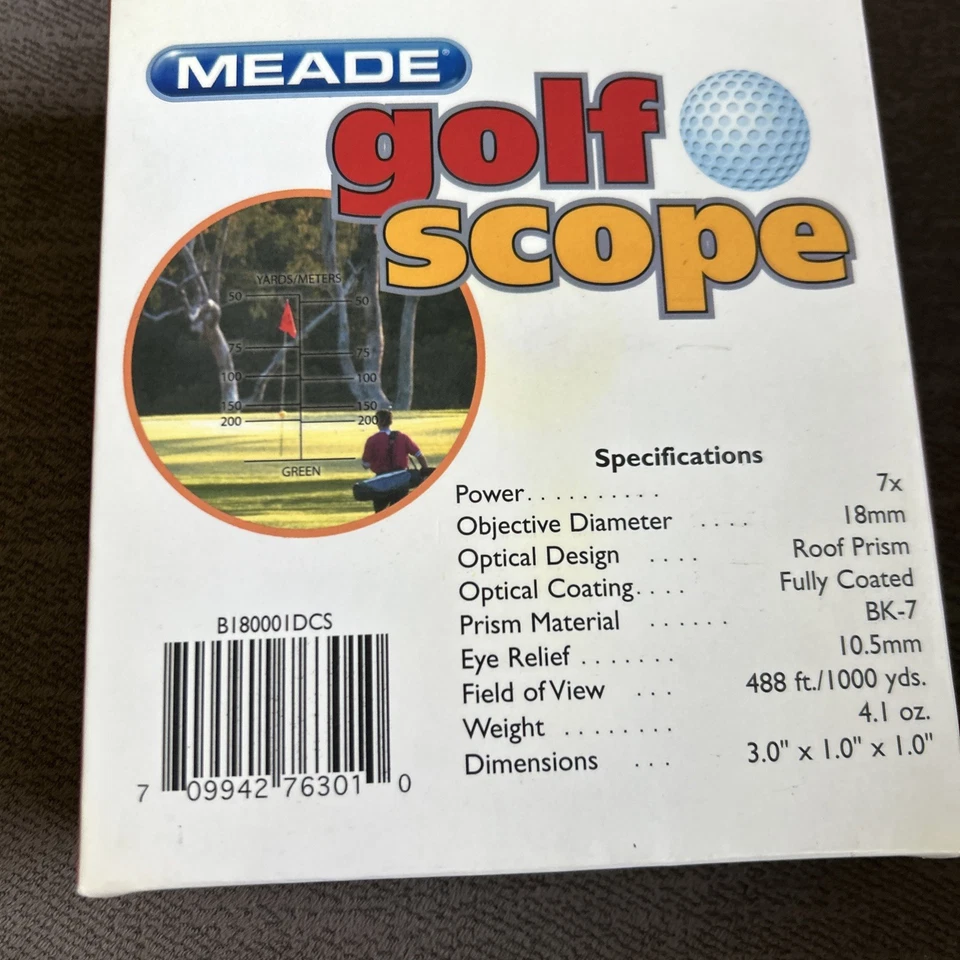 Meade Golf Scope 7x18 Monicular Distance Finder - Image 2 of 4