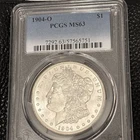 1904-O Morgan Silver Dollar PCGS MS63 Very Rare-and  Bright White Original US