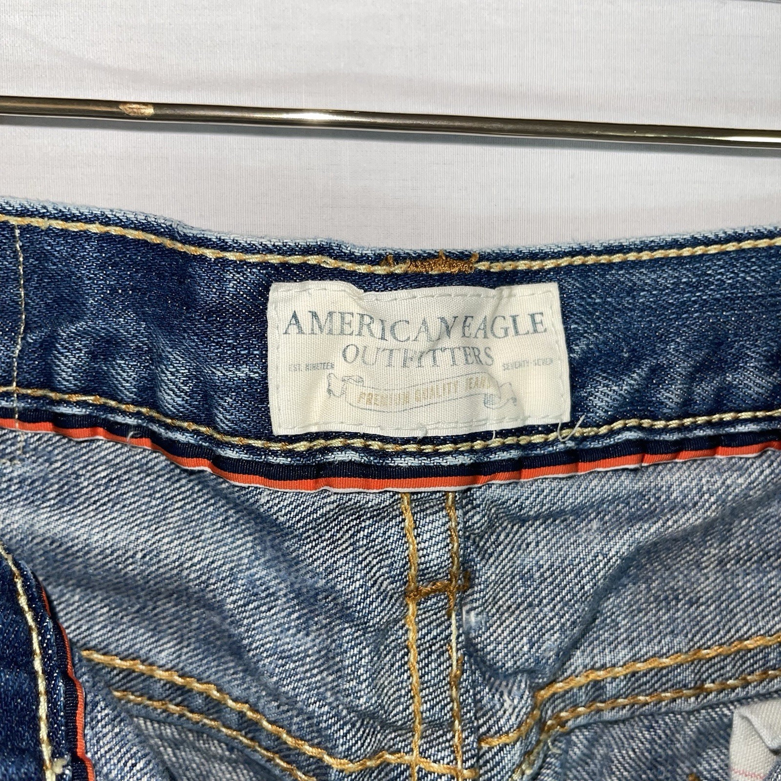 Vintage American Eagle Y2K Patchwork Distressed F… - image 17