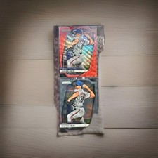 2025 Panini Prizm #145- Roger Clemens, Blue Jays - Ruby Wave Prizm & Silver Base