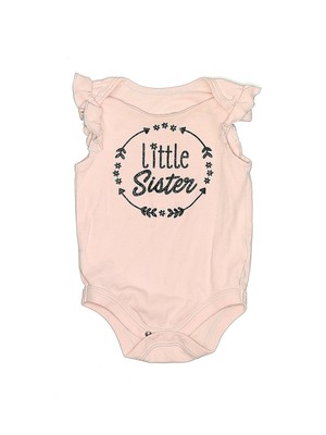 Miniville Girls Ivory Short Sleeve Bodysuit 3-6 Months
