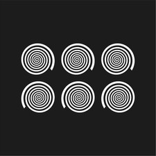 set of Small Hypnosis Spirals Vinyl Decal Trance Spiral vortex illusion Sticker