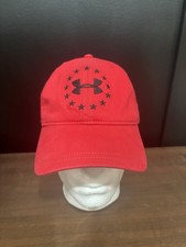 Under Armour Hat Freedom Stars Red Embroidered Logo Strapback Adjustable