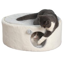 Elevated Cat Beds for Indoor Cats Enclosed House Hideaway Raised Kitty Hammoc...