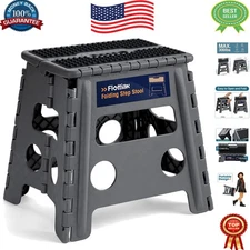 Compact 13" Folding Step Stool with Handle - Perfect for Reaching Any Height