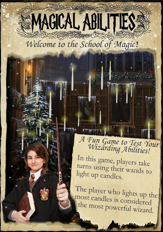 Decoraciones de Navidad, 20 Piezas Velas Flotantes con Varita Velas Colgantes Mágicas,  Foto 4 de 4