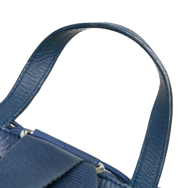 Prada triangular logo backpack blue - image 9