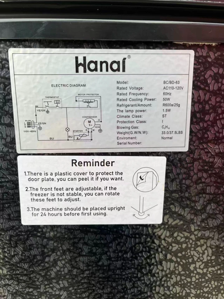 [Open Box] WANAI Chest Freezer Small Deep Freezer Black 3.5 Cu.Ft Free-Standing - Image 4 of 4