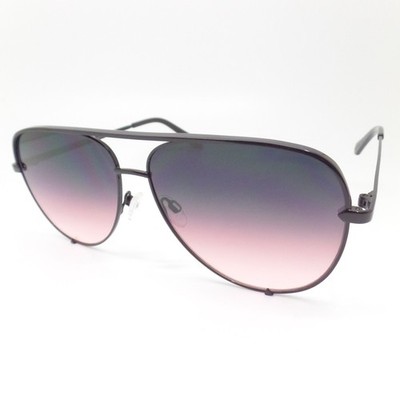 Quay High Key Extra Large Black Grey Pink Sunglasses Authentic New 80890