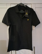 Lyle & Scott Mens Grey Polo Shirt Size Small BNWT Short Sleeve
