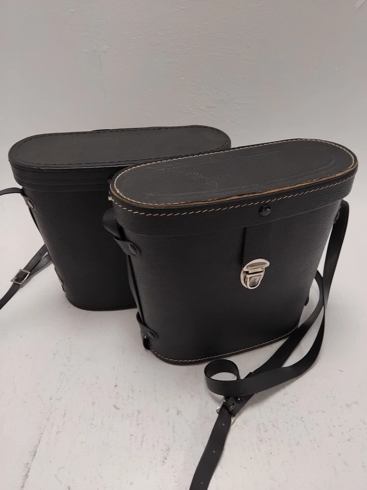 Konvolut 2 Vintage 10x50 Ferngläser mit Ledertaschen - Commodore & Swift gebraucht