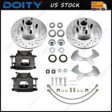 For Ford 1957-64 Brand Front Disc Brake Conversion Single Piston Calipers Black