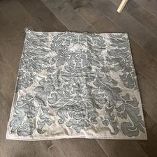 Pottery Barn pillow sham cover euro green floral