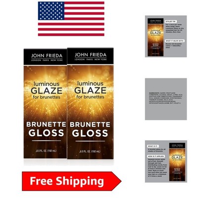 Brilliant Brunette Luminous Color Glaze: Quick Shine & Repair, 2 Pack, 6.5 Fl Oz