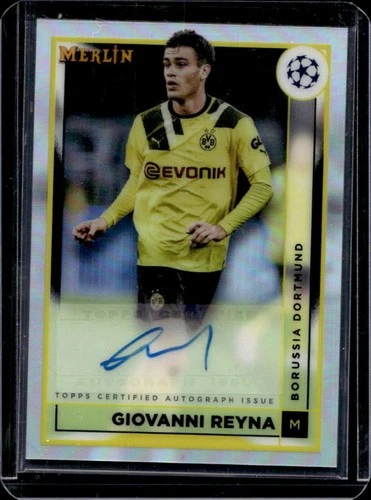 2022-23 Topps Merlin Chrome UEFA Giovanni Reyna Auto Autograph #AC-GR Dortmund