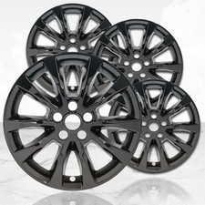 4 Black 17 Wheel Skins Hub Caps Alloy Rim Covers For 2017 2018 Ford Fusion Se