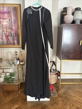Mac Duggal 26612 Black Raglan Long Sleeve Embellished High Neck Gown Maxi Sze 12