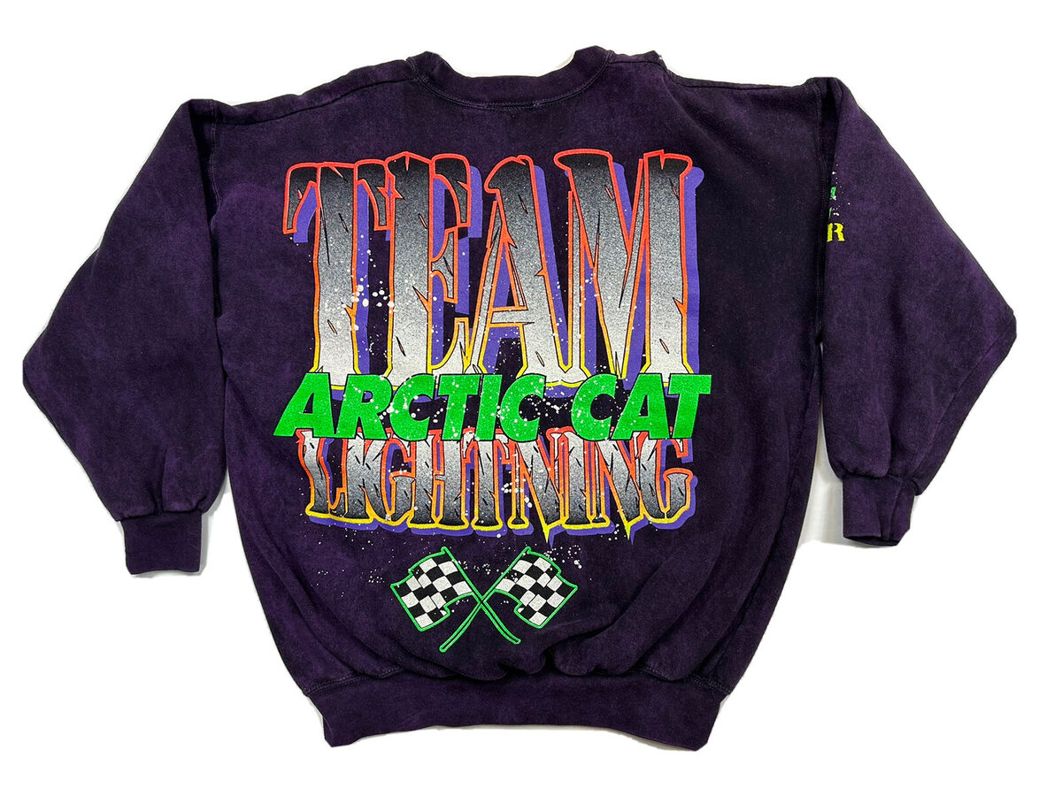 Vintage Team Lighting Arctic Cat All Over Print Sweatshirt Vintage Team Lighting Arctic Cat All Over Print Sweatshirt