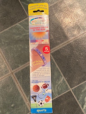 Sunscreen Bands 5 Pack Reminds You To Reapply Sunscreen Sports Theme NEW ww1J