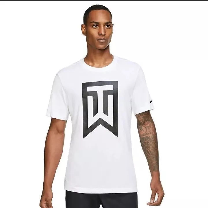 NEW Size M Nike Dri-Fit Golf TW Tiger Woods Logo Cotton T-Shirt