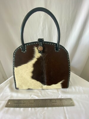 NWOT COWGIRLS!! 100% Authentic ChC Chille Harms Handbag / cow fur