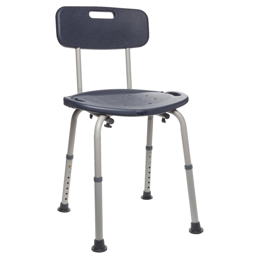 Equate Bath Chair and Shower Chair w/ Back - Shower Seat for Elderly, Handicap *