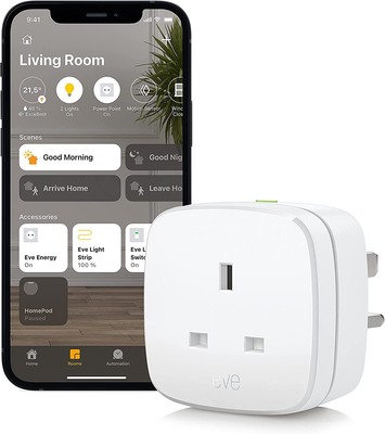 Even Energy Smart Plugt Smart Home Steckdose UK-Stecker, Apple HomeKit, App