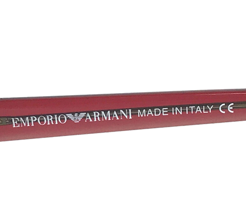 Emporio Armani Eyeglasses Frames 652 559 Transparent Red Gray Full Rim 50-18-135 - Picture 11 of 11
