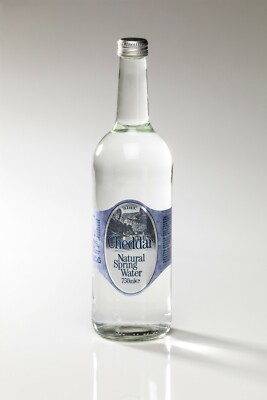 750ml GLASS Still Bottled Cheddar Natural Spring Water ~ (12 Bottles ...