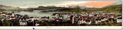 1904  Luzern  Switzerland  Panoramic 3 Panel   Postcard