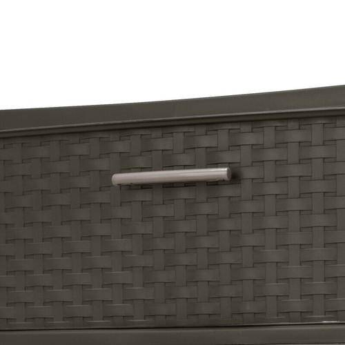 3 Drawer Wide Weave Tower Storage Bins Plastic Organizers Home Decor Set of 2 US - Picture 14 of 14