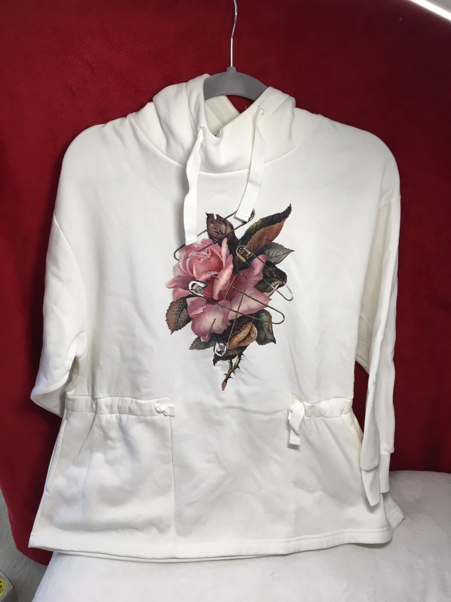 RARE New GU × UNDERCOVER Hoodie White size M Flower Paper