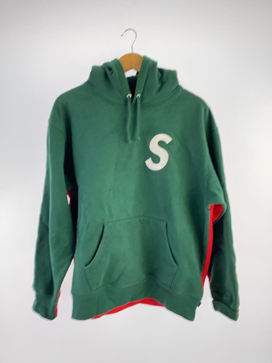 Supreme Hoodie 21AW S Logo Split Hooded M Cotton Green Used Supreme Hoodie 21AW S Logo Split Hooded M Cotton Green Used