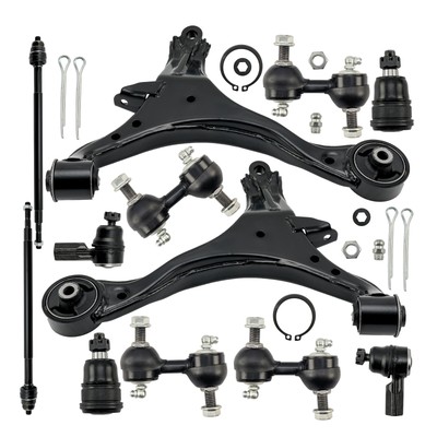 12x Front Rear Tie Rod Ends Control Arms Sway Bars For 01-04 05 Honda Civic