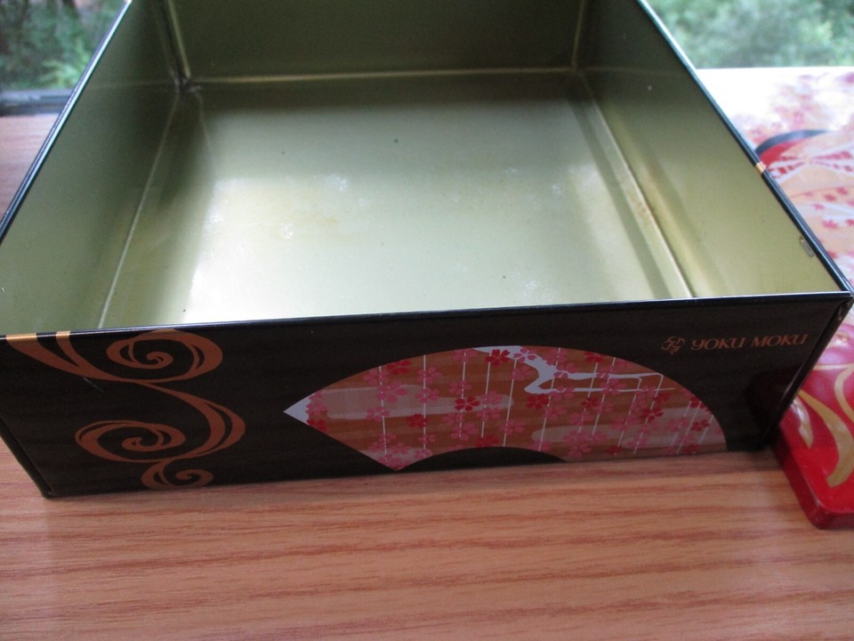 Vintage Yoku Moku Cookie Tins 2 Japanese Box Tin Boxes Empty | eBay