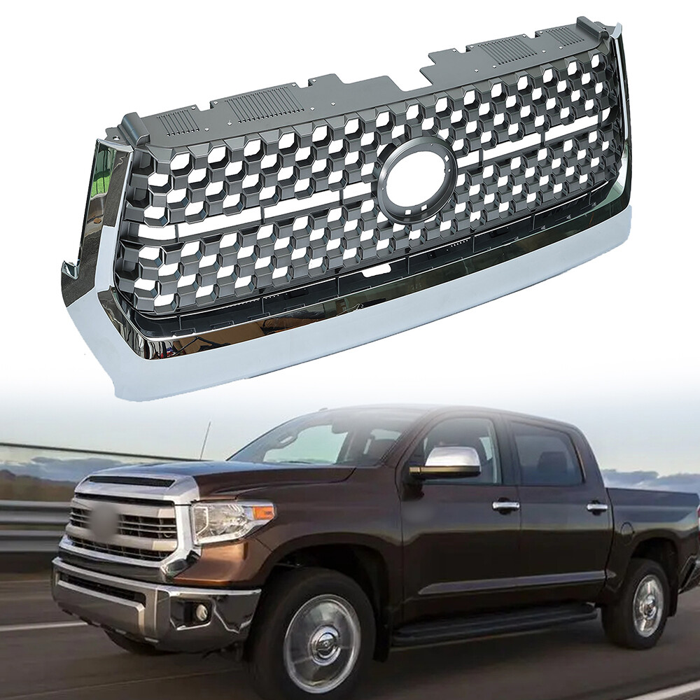For 2014-2022 Toyota Tundra Front Grille Bumper Grille Replacement Silver