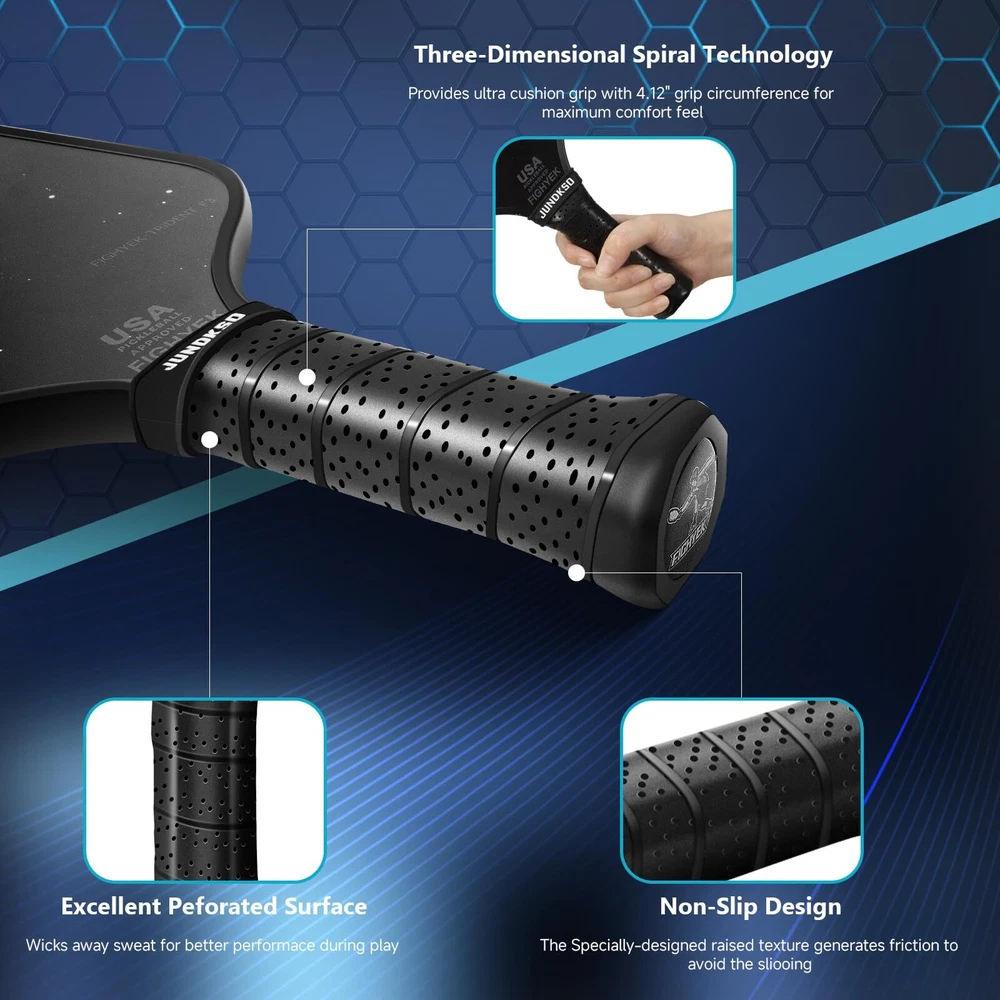 Pickleball Paddles Set of 2 Carbon Fiber Graphite Surface Pickleball Paddles Cu Pickleball Paddles Set of 2 Carbon Fiber Graphite Surface Pickleball Paddles Cu