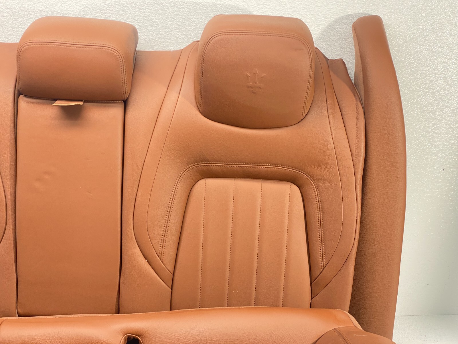14-21 Maserati Quattroporte Complete Upper & Lower Seat Brown Leather Set OEM✅