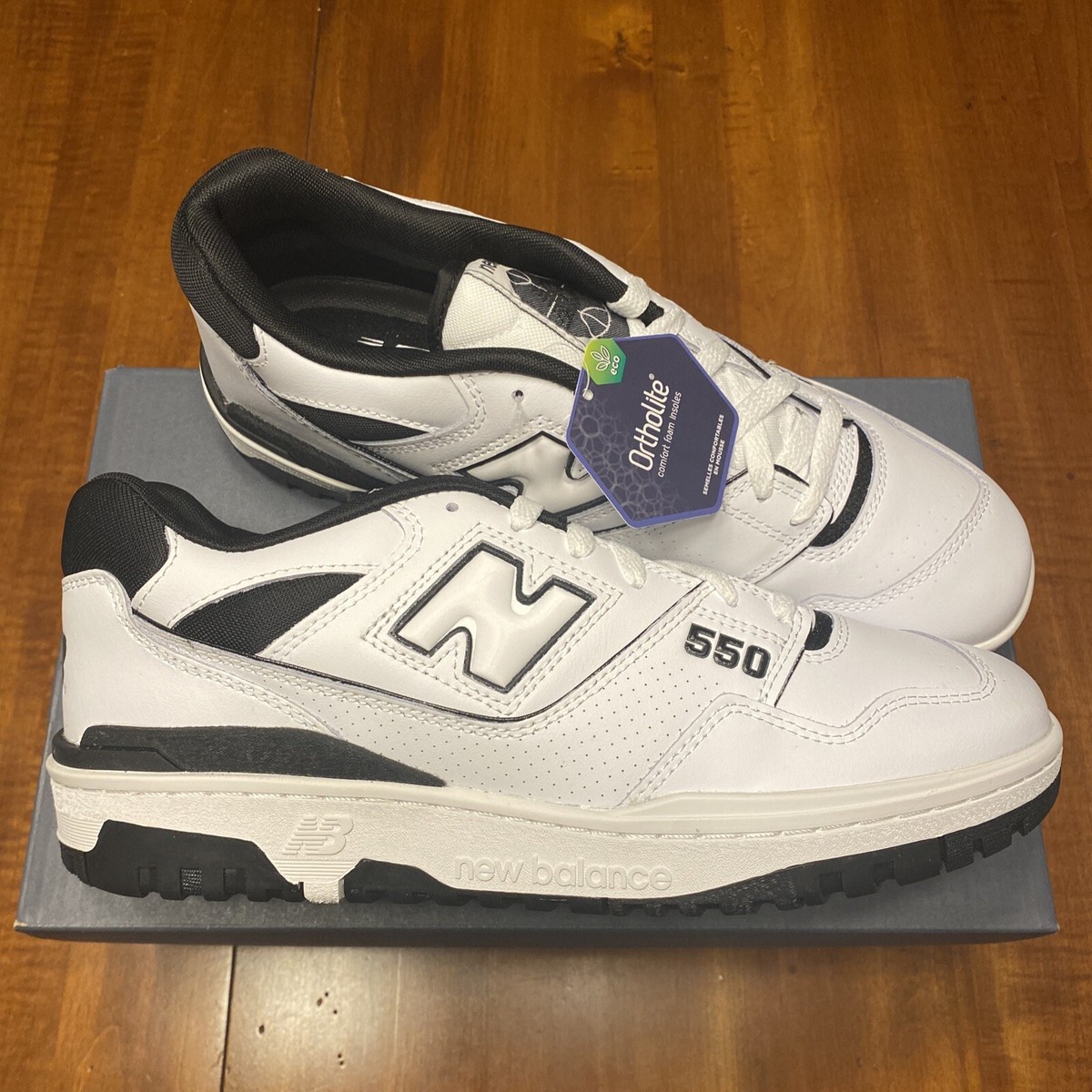 New Balance 550 White Black (“oreo”) - Men's 10 US (New/Deadstock