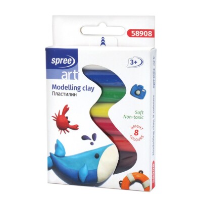 Kinder Modelliermasse Set Plastilin 8 Stück ungiftig Spielen Basteln & Gestalten 3+ Jahre