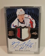 2013-14 THE CUP MICHAEL LATTA ROOKIE AUTO PATCH 3 COLORS 076/249 WASHINGTON