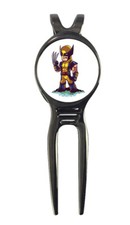 Wolverine Chibi Marvel Golf Ball Marker Black Gunmetal Divot Tool