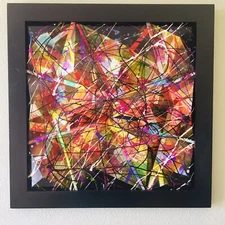 Original Mixed Media 3D Art "Angles & Reflections II Framed Art by Tony Meehleis