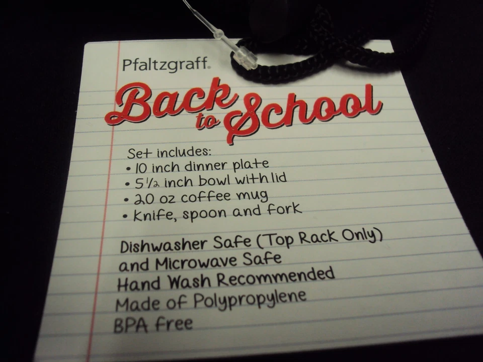 Travel Set Red Back to School 8 pieces in a Mesh Tote Bag - Image 2 of 4