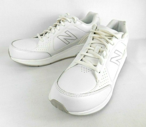 White Leather Walking Shoes 